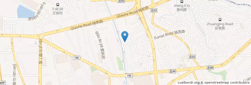 Mapa de ubicacion de 福真里民活動中心 en Taiwan, Nuova Taipei, Džonghė.