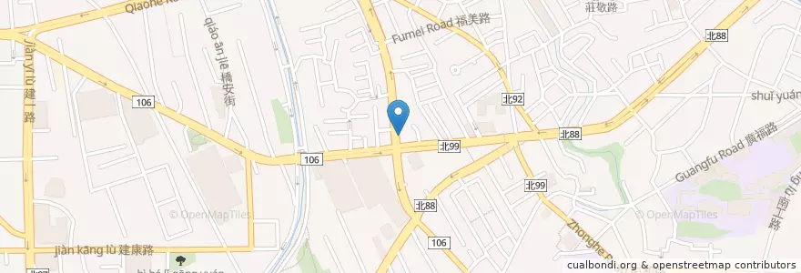 Mapa de ubicacion de 壹咖啡 en 台湾, 新北市, 中和区.