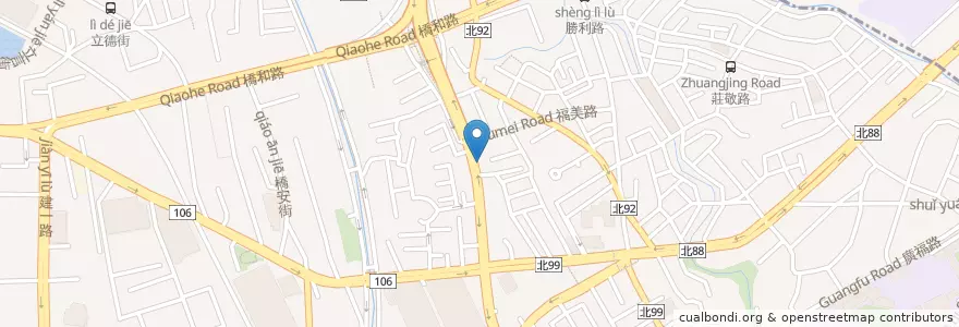 Mapa de ubicacion de 寶島中醫診所 en Taiwán, Nuevo Taipéi, 中和區.