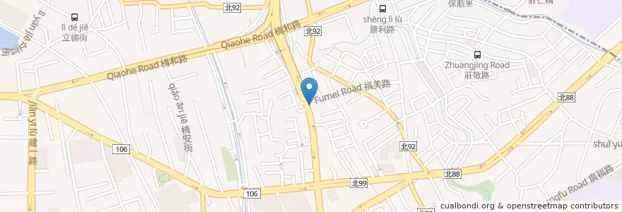 Mapa de ubicacion de 錢都日式涮涮鍋 en Taiwan, New Taipei, Zhonghe District.