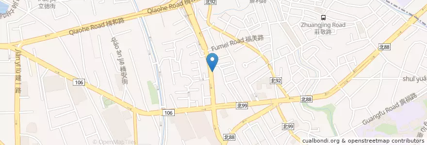 Mapa de ubicacion de 陳高輝耳鼻喉科 en 타이완, 신베이 시, 중허 구.