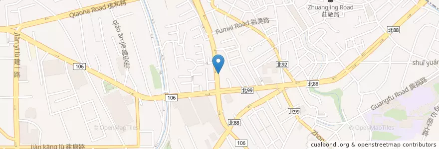 Mapa de ubicacion de 陽信商業銀行 en Taiwan, New Taipei, Zhonghe District.