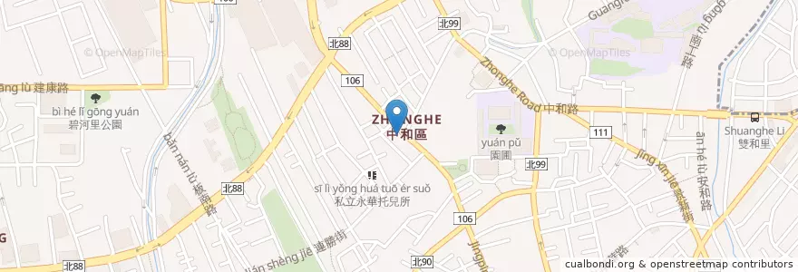 Mapa de ubicacion de 老山羊羊肉爐 en 타이완, 신베이 시, 중허 구.