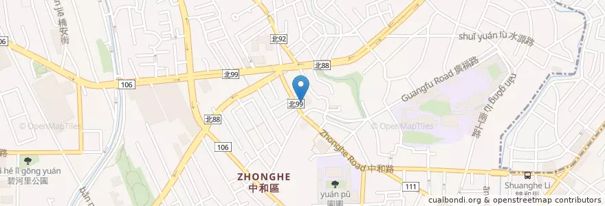 Mapa de ubicacion de 日盛證券 en تايوان, تايبيه الجديدة, 中和區.