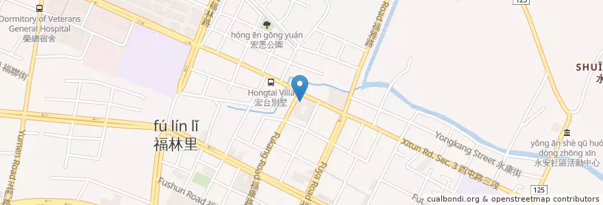 Mapa de ubicacion de cama café en 臺灣, 臺中市, 西屯區.