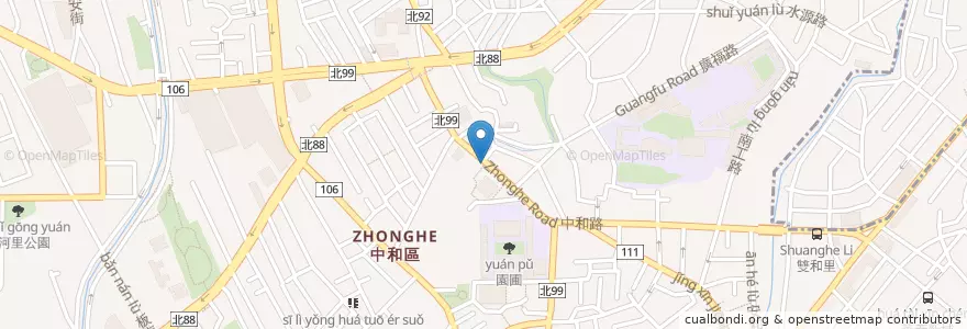 Mapa de ubicacion de 中和區調解委員會 en 타이완, 신베이 시, 중허 구.