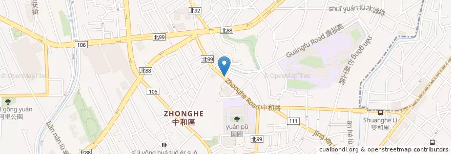 Mapa de ubicacion de 速吸茶飲 en 타이완, 신베이 시, 중허 구.