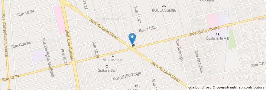 Mapa de ubicacion de Station Total en 布基纳法索, Centre, Kadiogo, 瓦加杜古.