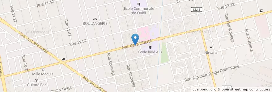 Mapa de ubicacion de Pharmacie Vidal en ブルキナファソ, Centre, Kadiogo, ワガドゥグー.