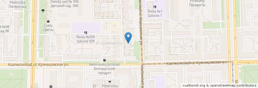 Mapa de ubicacion de Холодовъ en Russia, Northwestern Federal District, Leningrad Oblast, Saint Petersburg, Московский Район, Округ Московская Застава, Округ Новоизмайловское.