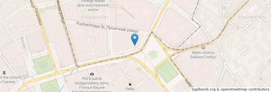 Mapa de ubicacion de KFC en Rusia, Distrito Federal Central, Москва, Distrito Administrativo Central, Тверской Район.