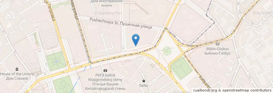 Mapa de ubicacion de Макдоналдс en Russie, District Fédéral Central, Moscou, Центральный Административный Округ, Тверской Район.