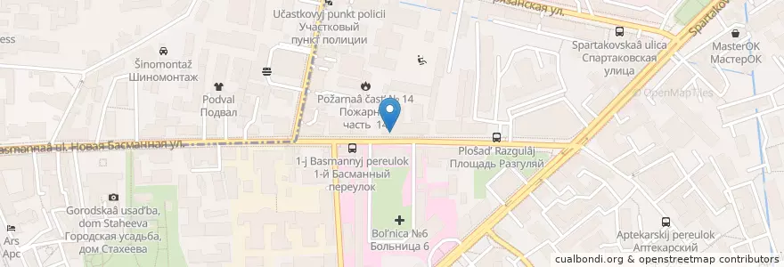 Mapa de ubicacion de Котики и люди en Russland, Föderationskreis Zentralrussland, Moskau, Zentraler Verwaltungsbezirk, Rajon Basmanny.