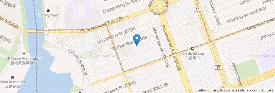 Mapa de ubicacion de 235巷義大利麵 en Taiwan, Kaohsiung, Distretto Di Qianjin.