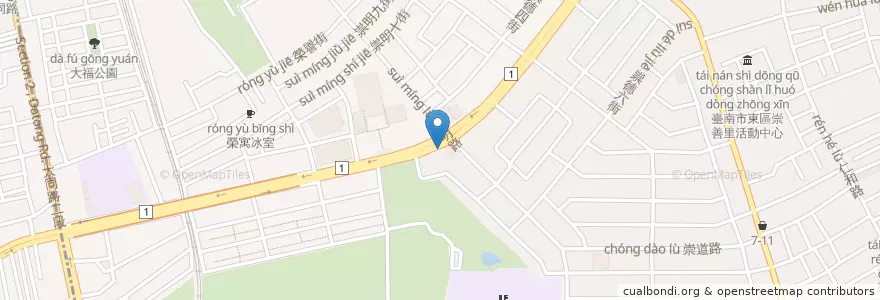 Mapa de ubicacion de 石二鍋 en 臺灣, 臺南市, 東區.
