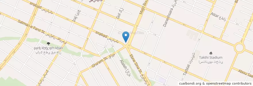 Mapa de ubicacion de بانک ملی en 이란, استان خراسان رضوی, شهرستان مشهد, مشهد, بخش مرکزی شهرستان مشهد.