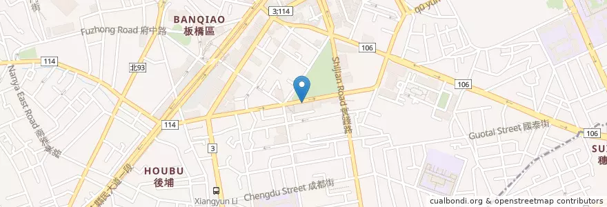 Mapa de ubicacion de 芒果雪花冰 en Taiwan, Neu-Taipeh, Banqiao.