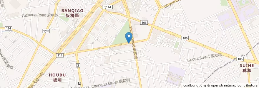Mapa de ubicacion de 日盛國際商業銀行 en تايوان, تايبيه الجديدة, 板橋區.