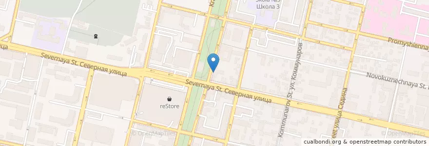Mapa de ubicacion de Квартира en Россия, Южный Федеральный Округ, Краснодарский Край, Городской Округ Краснодар.