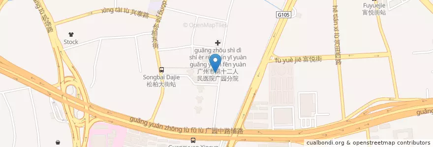 Mapa de ubicacion de McDonald's en 中国, 広東省, 広州市, 白云区.