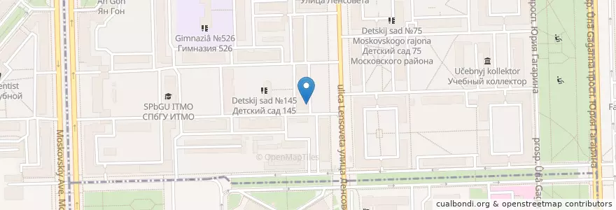 Mapa de ubicacion de детский центр Незабудка en ロシア, 北西連邦管区, レニングラード州, サンクト ペテルブルク, Московский Район.