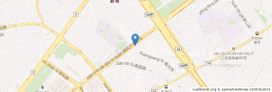 Mapa de ubicacion de 和運租車 台北板橋站 en 臺灣, 新北市, 板橋區.
