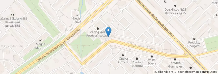 Mapa de ubicacion de Sushi City en Russland, Föderationskreis Nordwest, Oblast Leningrad, Sankt Petersburg, Кировский Район, Округ Дачное.