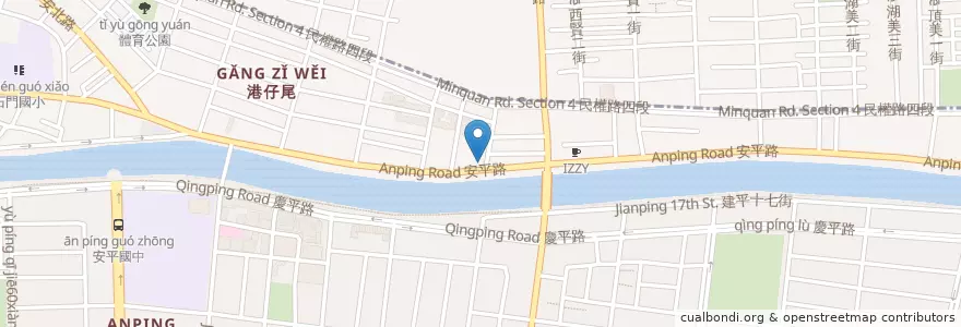 Mapa de ubicacion de 周氏蝦卷 en Taiwan, Tainan.