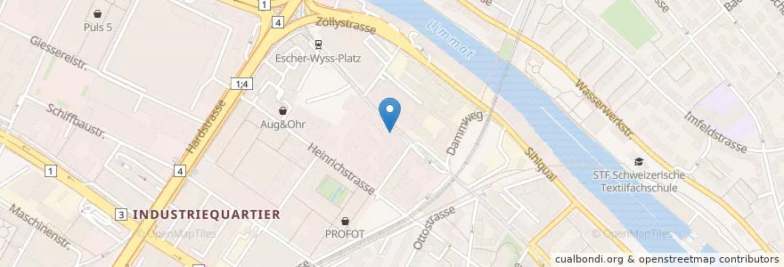 Mapa de ubicacion de SpaceMonki en Schweiz/Suisse/Svizzera/Svizra, Zürich, Bezirk Zürich, Zürich.