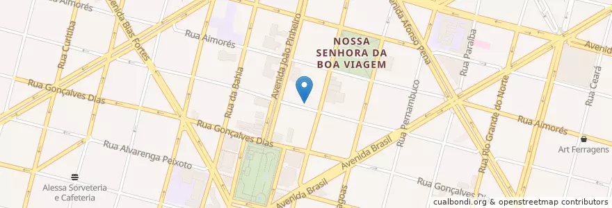 Mapa de ubicacion de Ambulatorio - Hospital da Policia Civil en ブラジル, 南東部地域, ミナス ジェライス, Região Geográfica Intermediária De Belo Horizonte, Região Metropolitana De Belo Horizonte, Microrregião Belo Horizonte, ベロオリゾンテ.