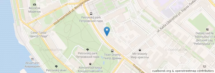 Mapa de ubicacion de Медицина-Сервис en Russia, Northwestern Federal District, Arkhangelsk Oblast, Primorsky District, Городской Округ Архангельск.