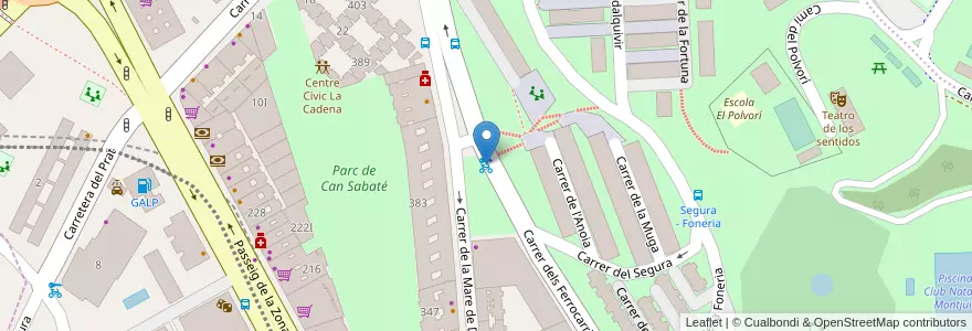 Mapa de ubicacion de 345 - Pl. Teresa de Claramunt en Espagne, Catalogne, Barcelone, Barcelonais, Barcelone.