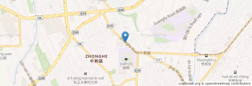Mapa de ubicacion de 一成牙醫診所 en Taiwan, New Taipei, Zhonghe District.