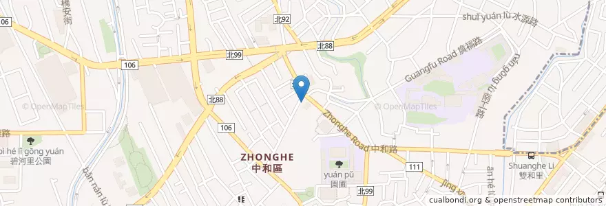 Mapa de ubicacion de 中和市公有泰和停車場 en 台湾, 新北市, 中和区.