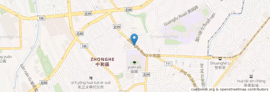 Mapa de ubicacion de 巨鼎鍋貼 en 타이완, 신베이 시, 중허 구.
