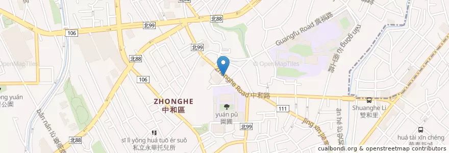 Mapa de ubicacion de 林德利 en Taiwan, New Taipei, Zhonghe District.