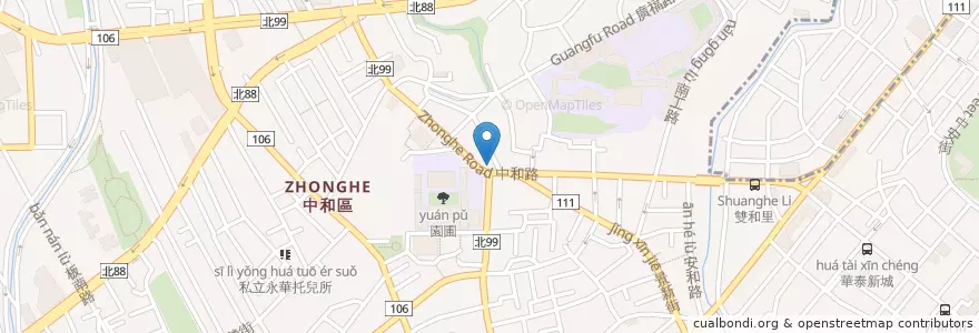 Mapa de ubicacion de 聖聞文理補習班 en Taiwan, New Taipei, Zhonghe District.