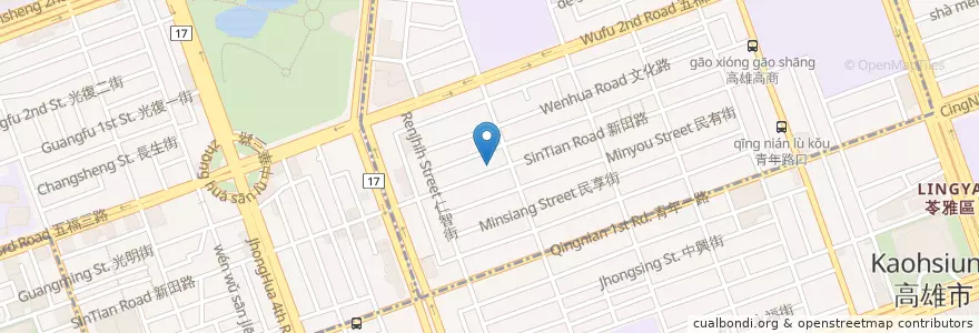 Mapa de ubicacion de Pancho's en Taïwan, Kaohsiung, 新興區.