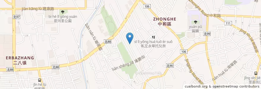 Mapa de ubicacion de 中和教會 en Taiwan, New Taipei, Zhonghe District.