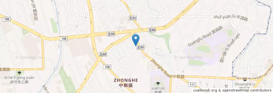 Mapa de ubicacion de 吉兆園日本料理 en Taiwan, Neu-Taipeh, Zhonghe.