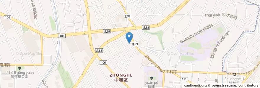 Mapa de ubicacion de 清真媚力泰 en 臺灣, 新北市, 中和區.