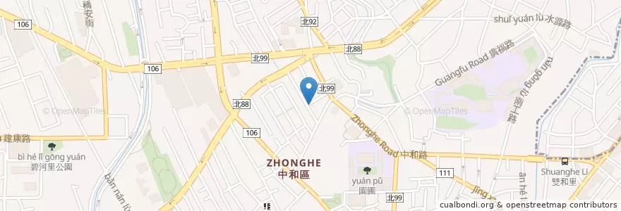 Mapa de ubicacion de 香港陳記港式燒臘 en Taiwan, Neu-Taipeh, Zhonghe.