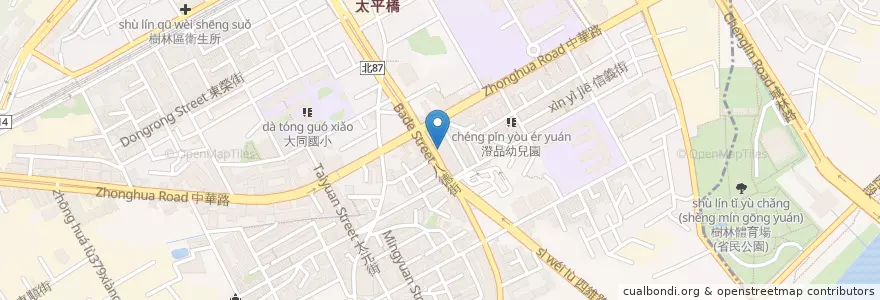 Mapa de ubicacion de BES電池交換站 有利站 en Tayvan, 新北市, 樹林區.