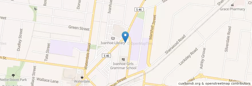 Mapa de ubicacion de St. James' Anglican Church en Австралия, Виктория, City Of Banyule.