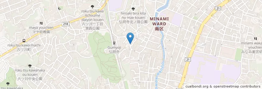 Mapa de ubicacion de スバル薬局 en 日本, 神奈川県, 横浜市, 南区.
