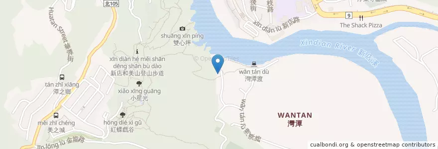 Mapa de ubicacion de 土地公廟 en Taiwan, Nuova Taipei, Distretto Di Xindian.