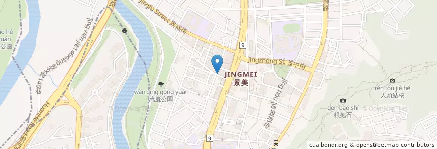 Mapa de ubicacion de 餐一咖食坊 en Tayvan, 新北市, 文山區.