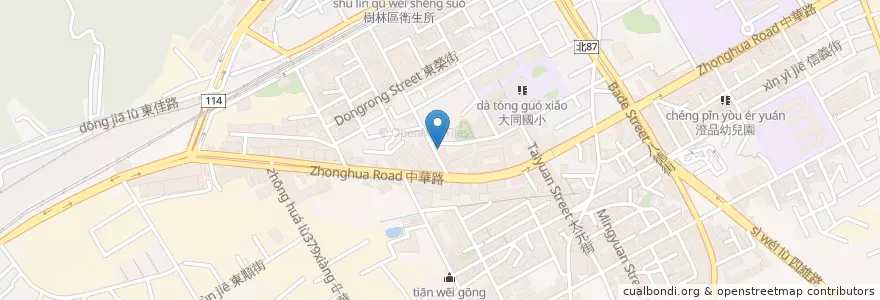 Mapa de ubicacion de 廚師宝宝 樹林東華店 en 타이완, 신베이 시, 수린 구.