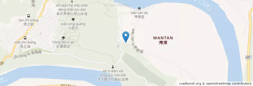 Mapa de ubicacion de 土地公廟 en تايوان, تايبيه الجديدة, 新店區.