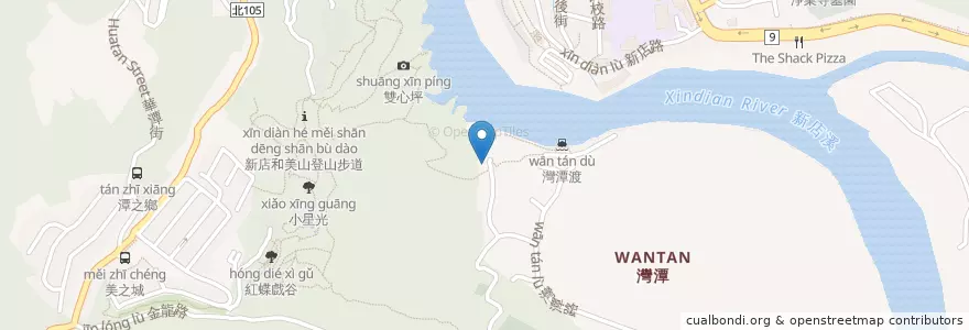 Mapa de ubicacion de 萬善堂 en Taïwan, Nouveau Taipei, Xindian.